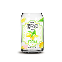 Load image into Gallery viewer, When Life Gives you Lemons add Vodka 16oz Libbey Glass Can UV-DTF or Sublimation Wrap - Decal
