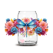 Load image into Gallery viewer, a jar with flowers and a butterfly painted on it

