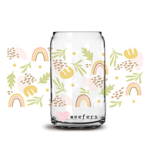 Load image into Gallery viewer, Boho Rainbows Libbey Glass Can Wrap UV-DTF Sublimation Transfers Ready to Apply
