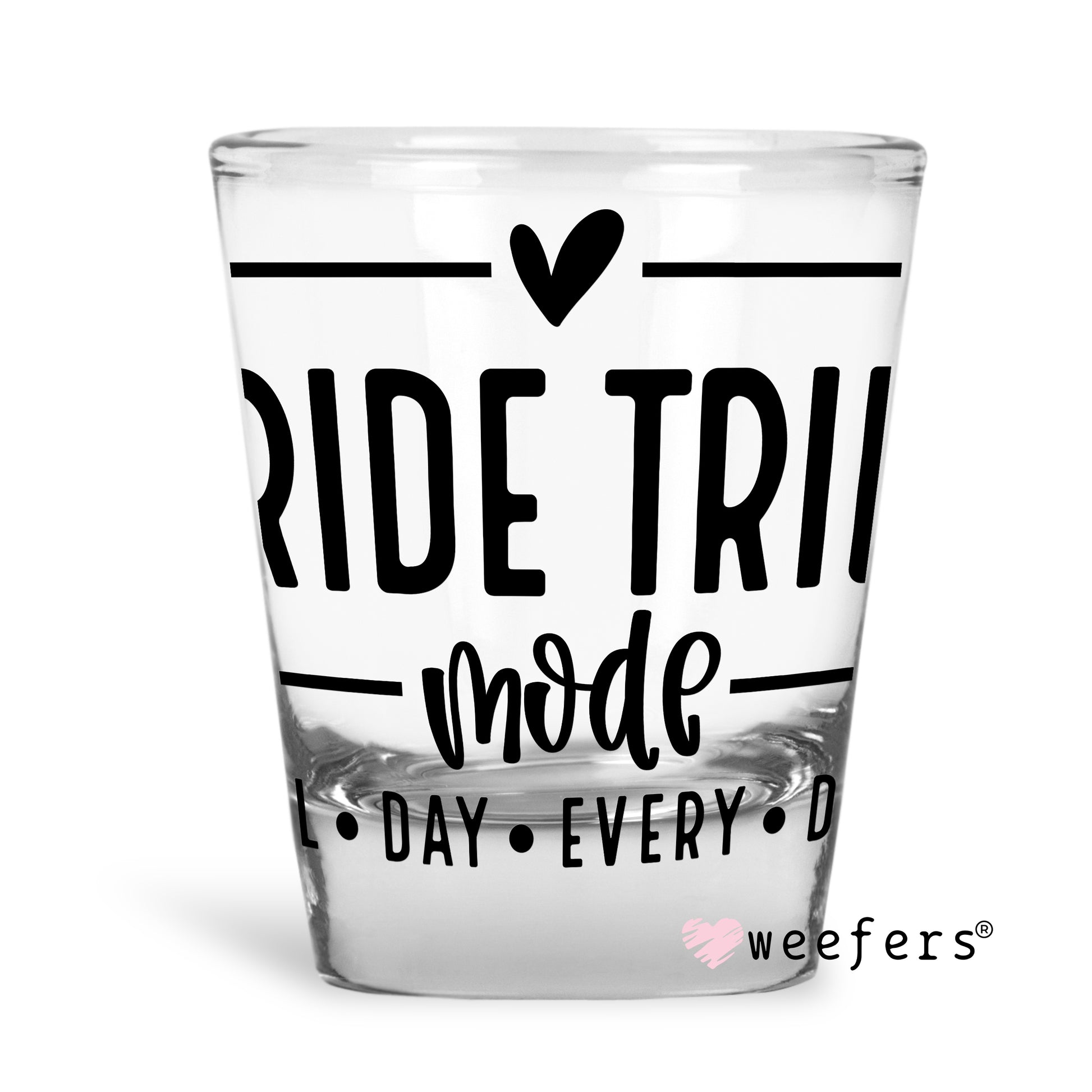 Black Bride Tribe Mode Shot Glass Short UV DTF or Sublimation Wrap - Decal - Weefers