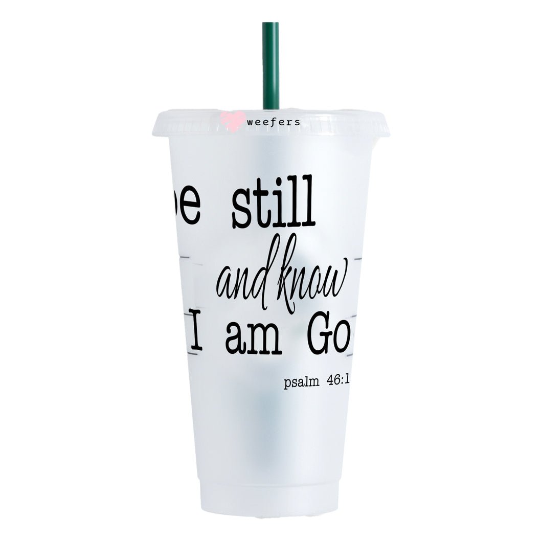Be Still And Know I am God 24oz UV-DTF Cold Cup Wrap - Ready to apply Decal