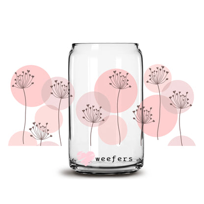 Pink Abstract Burst 16oz Libbey Glass Can UV DTF or Sublimation Wrap - Decal - Weefers