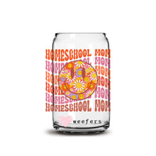 Load image into Gallery viewer, Homeschool Homeschool Mom 16oz Libbey Glass Can UV-DTF or Sublimation Wrap - Decal
