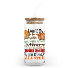 Load image into Gallery viewer, I Want To go to a Pumpkin Patch Fall 20oz Libbey Glass Can, 34oz Hip Sip, 40oz Tumbler UVDTF or Sublimation Decal Transfer
