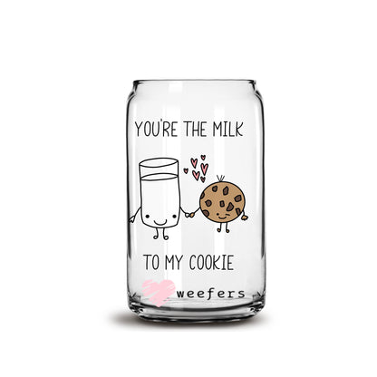 Your the Milk to My Cookie 16oz Libbey Glass Can UV DTF or Sublimation Wrap - Decal - Weefers