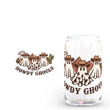 Load image into Gallery viewer, 16oz Libbey Glass Cup - Halloween Howdy Ghouls Cup
