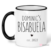 Load image into Gallery viewer, Custom Bisabuela Coffee Mug, Bisabuela Mug, Personalized Bisabuela Pregnancy Announcement, Glass Coffee Mug, Spanish Mugs
