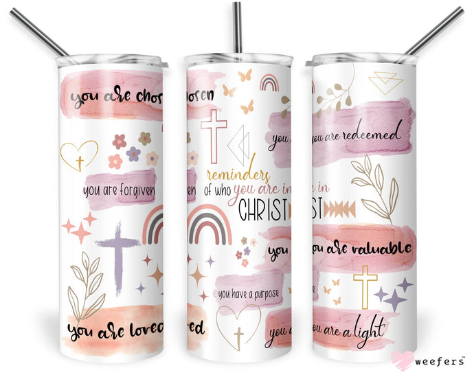 Christian Tumbler - Religious Travel Mug, Daily Inspirational Coffee Cup, Best Friend Gift, Gift For Her - 20oz Tall Skinny Tumbler with Lid