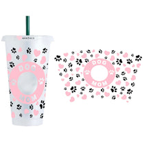 Load image into Gallery viewer, Pink Hearts Dog Mom Cold Cup Wrap Weefers
